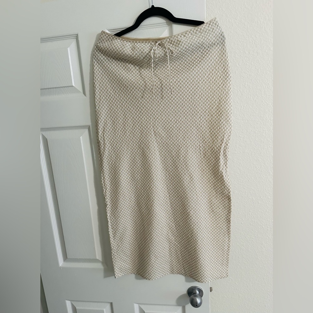 Target Beige Patterned Midi Skirt Brand New With Tags